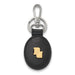 SS w/GP Baylor University Black Leather Oval Key Chain