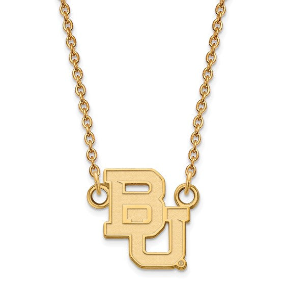 10ky Baylor University Small Pendant w/Necklace