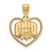 SS w/GP Ohio University Pendant in Heart