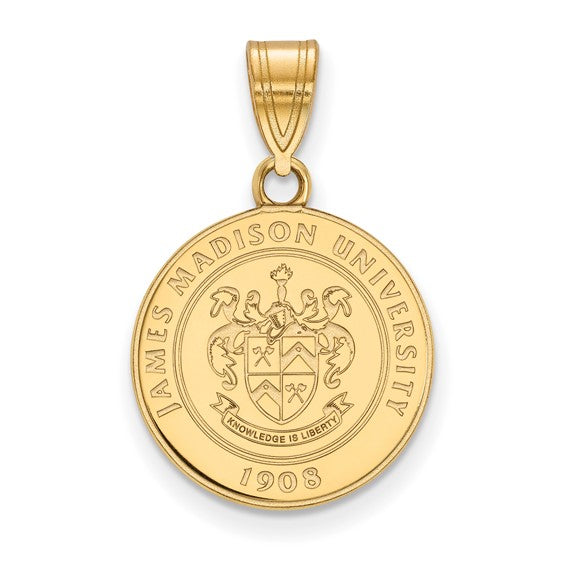 SS w/GP James Madison University Medium Crest Pendant