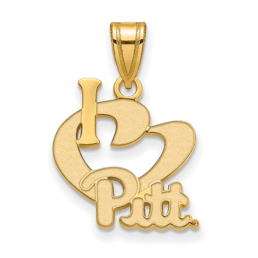 SS w/GP University of Pittsburgh Large I Love Logo Pendant