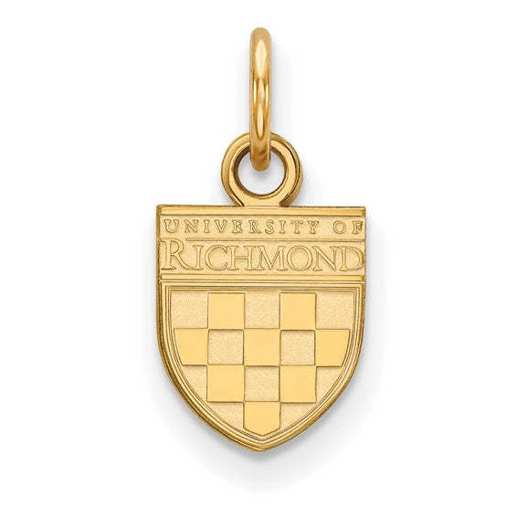 Gold Plated University of Richmond XS Shield Pendant