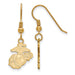 Gold Plated SS U.S. Marine Corps Dangle Earrings