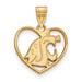  SS w/GP Washington State University Cougar Heart Pendant