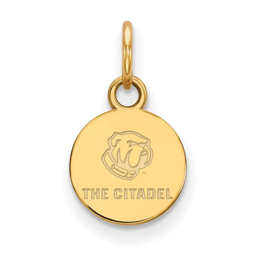 10ky LogoArt The Citadel XS Bulldog Logo Pendant