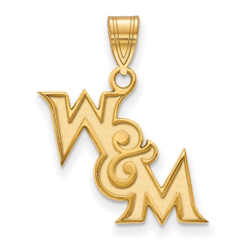 SS w/GP College of William and Mary Medium Pendant