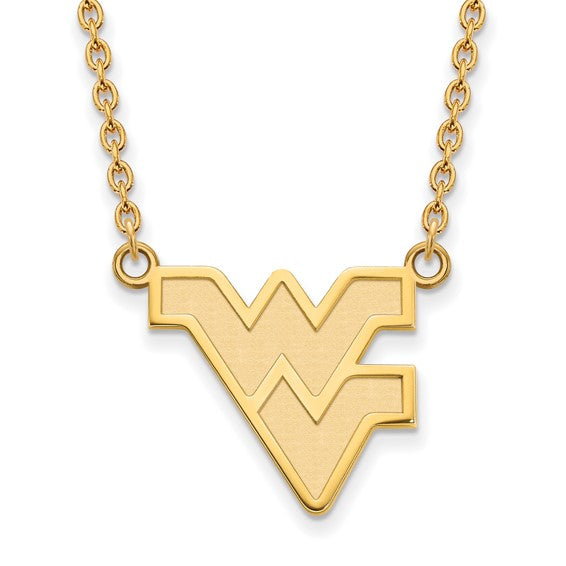 10ky West Virginia University Large Pendant w/Necklace