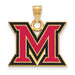 SS w/GP Miami University Large Enamel Logo Pendant