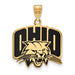 SS w/GP Ohio University Large Enamel Logo Pendant