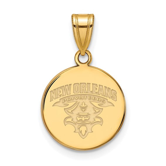 10ky University of New Orleans Medium Disc Pendant