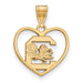 SS w/GP University of South Carolina Pendant in Heart