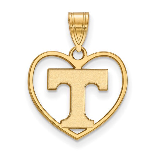 SS w/GP University of Tennessee Volunteers Pendant in Heart