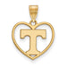 SS w/GP University of Tennessee Volunteers Pendant in Heart