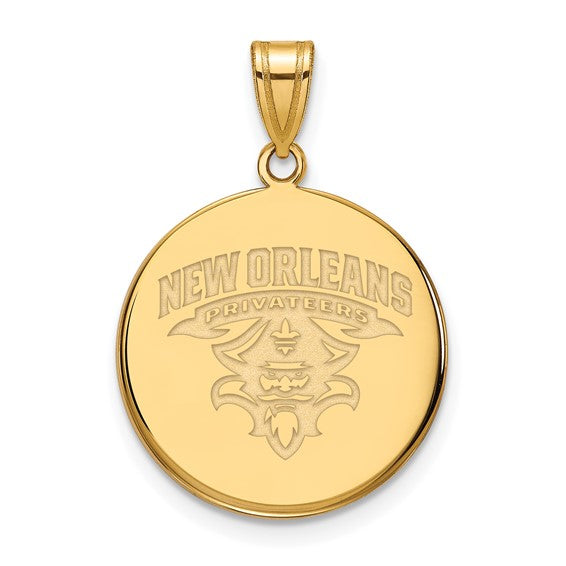 10ky University of New Orleans Large Disc Logo with UNO Pendant