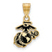 Gold Plated SS Small U.S. Marine Corps Epoxied Pendant