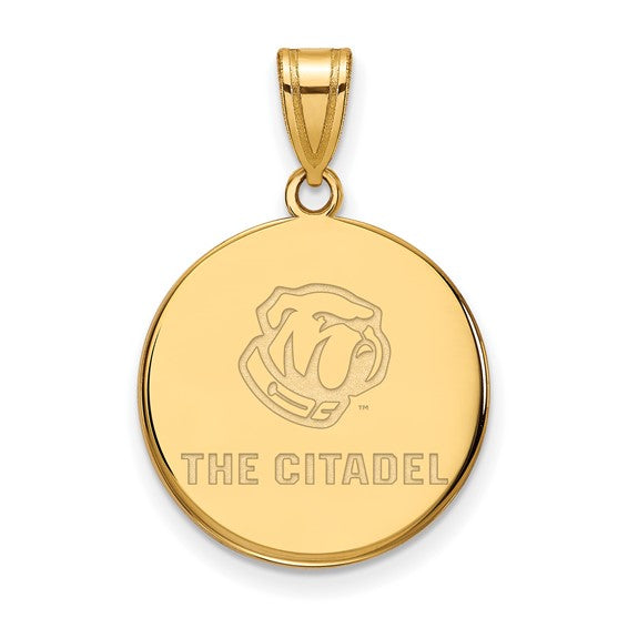 14ky The Citadel Bulldogs Logo Large Bulldog Logo Pendant