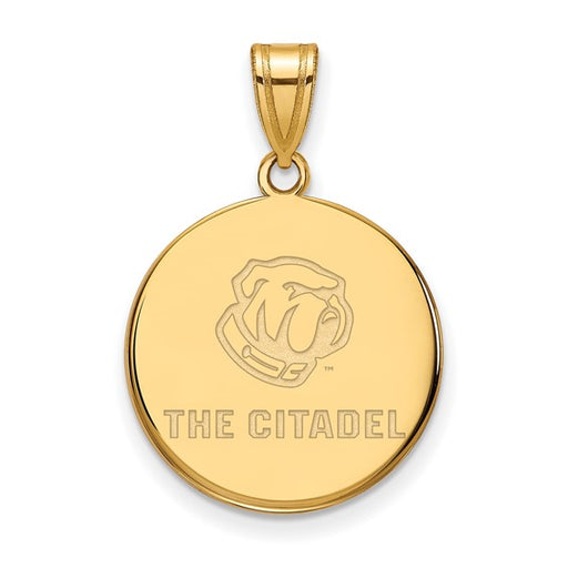 SS w/GP The Citadel Bulldogs Logo Large Bulldog Logo Pendant