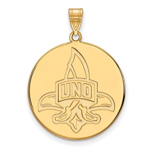 10ky University of New Orleans XL Disc Logo with UNO Pendant