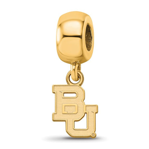 SS w/GP Baylor University Bears XS Dangle Bead Charm