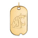 14ky Washington State University Cougar Large Dog Tag Pendant