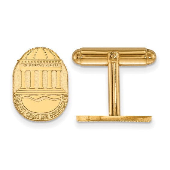 SS w/GP Coastal Carolina University Crest Cuff Links