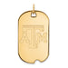 SS w/GP Texas A and M University Large Dog Tag Pendant