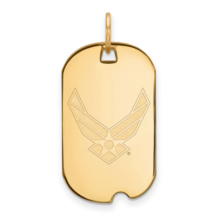 14k Gold LogoArt U.S. Air Force Small Dog Tag