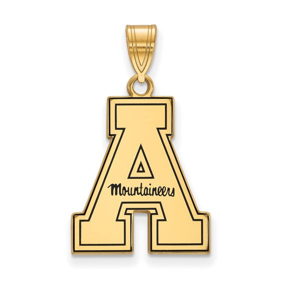 SS w/GP Appalachian State U Enamel Large Pendant