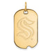 10k Gold NHL LogoArt Seattle Kraken Small Dog Tag Pendant