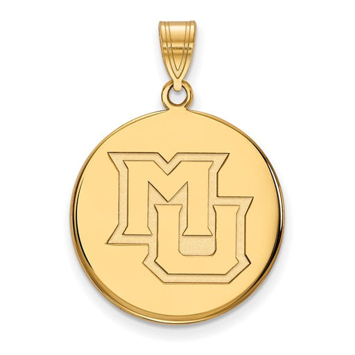 14ky Marquette University Large M-U Athletics Disc Pendant