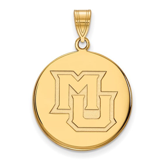 14ky Marquette University Large M-U Athletics Disc Pendant