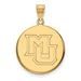 14ky Marquette University Large M-U Athletics Disc Pendant