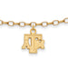 SS w/GP Texas A and M University T-A-M 9 inch Anklet