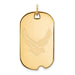 Sterling Silver Gold-plated LogoArt U.S. Air Force Large Dog Tag Pendant