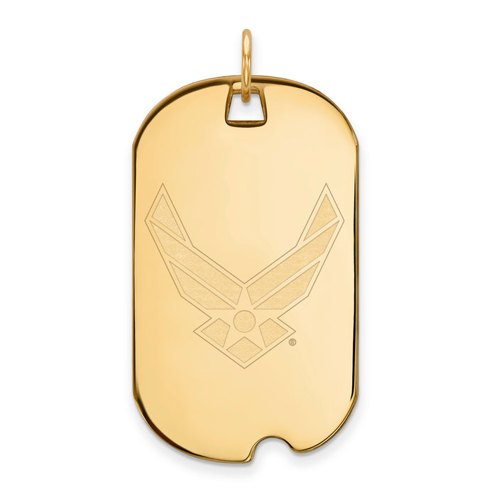 14k Gold LogoArt U.S. Air Force Large Dog Tag