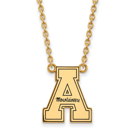 SS w/GP Appalachian State U Enamel Lg Pend w/Necklace