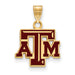 SS w/GP Texas A and M University T-A-M Small Enameled Pendant