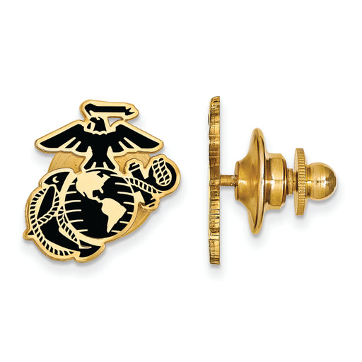 Gold Plated SS U.S. Marine Corps Epoxied Lapel Pin