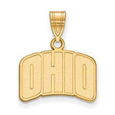 SS w/GP Ohio University Small "OHIO" Pendant