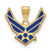 14k Gold LogoArt U.S. Air Force Large Enamel Pendant