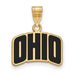 SS w/GP Ohio University Small Enamel "OHIO" Pendant