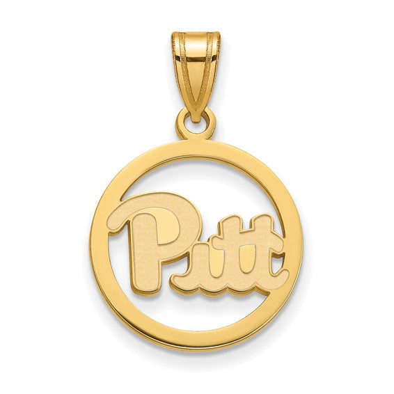 SS w/GP University of Pittsburgh Med Pendant in Circle