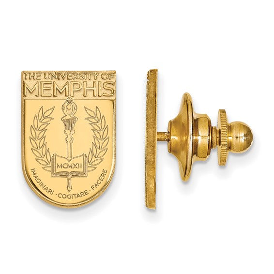 14ky University of Memphis Crest Lapel Pin