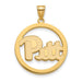 SS w/GP University of Pittsburgh XL Pendant in Circle