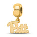 SS w/GP  University of Pittsburgh Extra Small Dangle Bead Charm