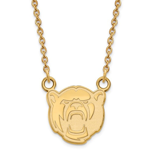 SS w/GP Baylor University Small Head Pendant w/Necklace