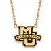 SS w/GP Marquette University Large Enamel Pendant w/Necklace