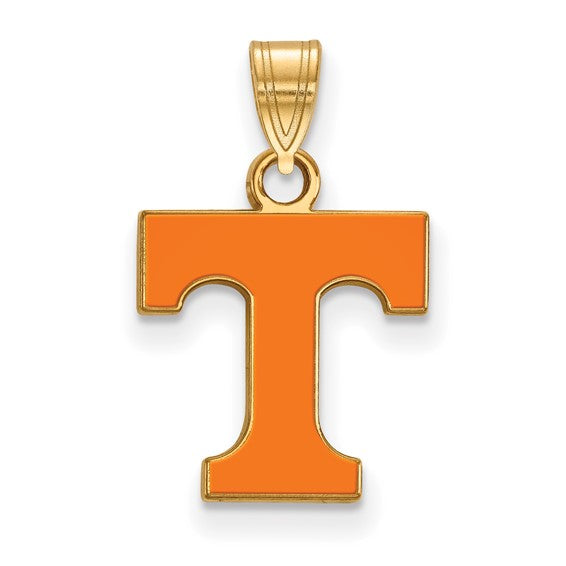 SS w/GP University of Tennessee Small Enamel Volunteers Pendant