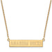 Gold-plated NHL Anaheim Ducks Small Bar 18 inch Necklace