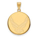 14k Gold LogoArt U.S. Air Force Large Disc Pendant
